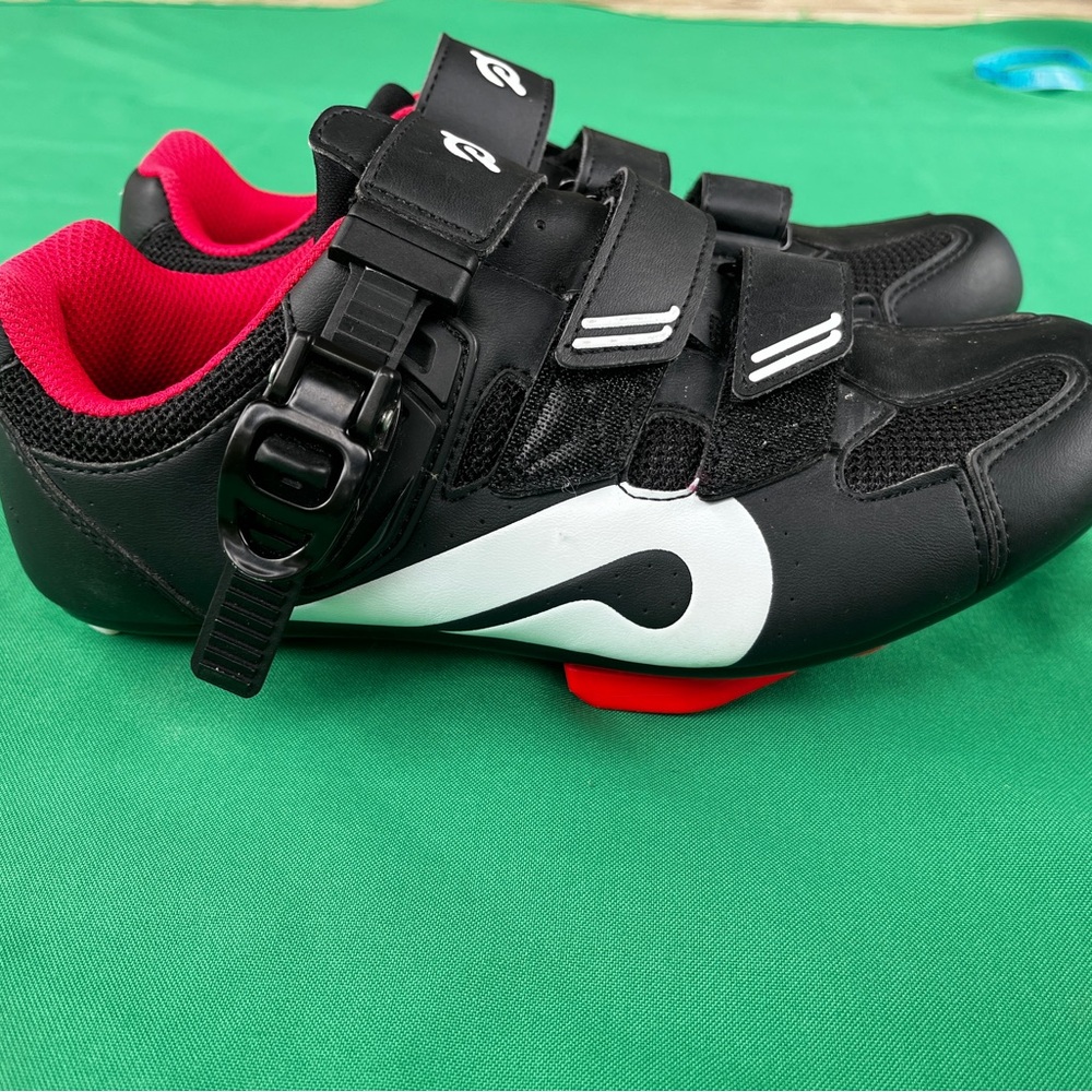 Peloton Cycling Shoes PL-SH-B-38 Size 38 Black Red